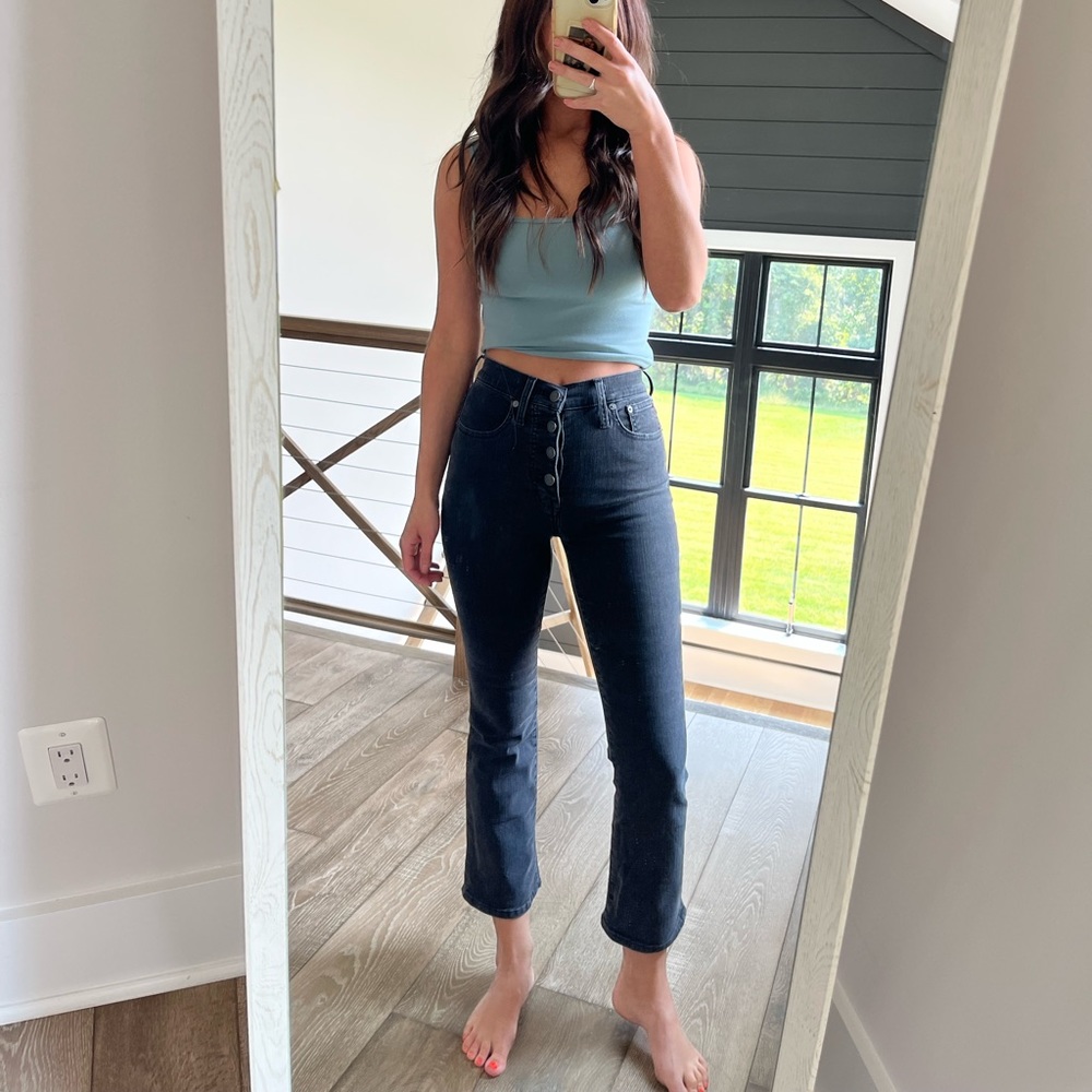 Madewelll cropped flare jeans